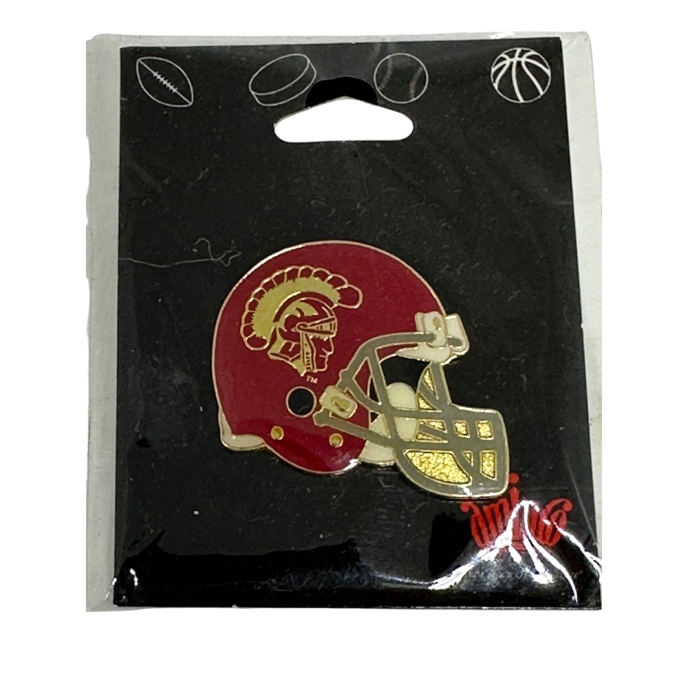 Aminco USC Trojans Helmet Pin Red Gold NCAA College Football Fan Gear New